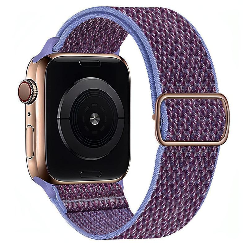 Nylon Loop Band for Apple Watch - Premium Stretchy Woven Nylon - Adjustable, Breathable, Lightweight