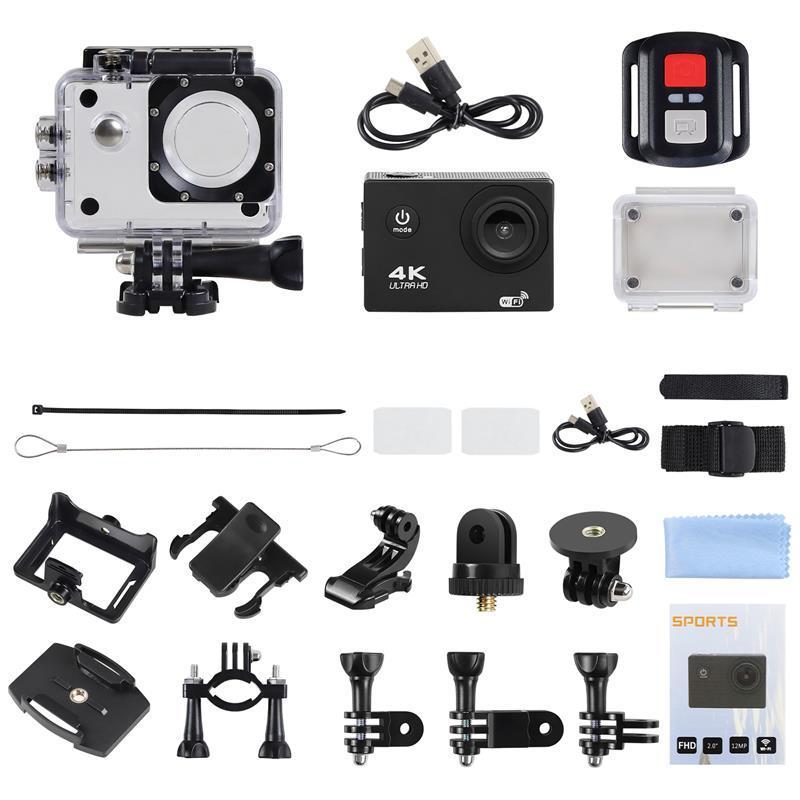 4K WiFi Action Camera Waterproof Sports Camera HD 1080P Screen Underwater Camera