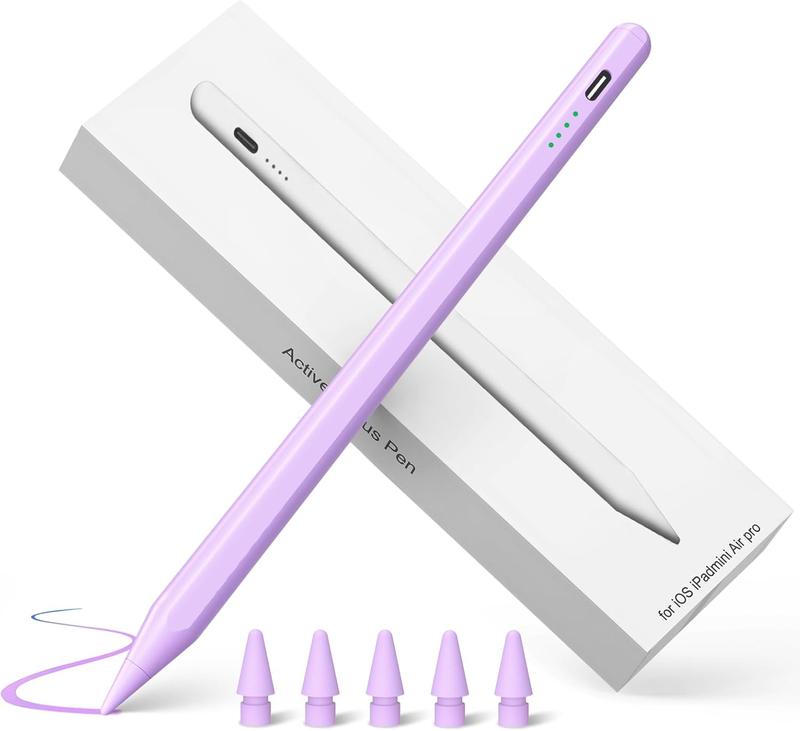 Purple iPad Pencil for  iPad 2018-2024,Faster Charge,Palm Rejection,Tilt Sensitivity for  Pen, for iPad 10th  9 8 7 6th Gen, iPad Pro11 12.9 13 inch M4, iPad Air 3 4 5 M2, iPad Mini 5 6