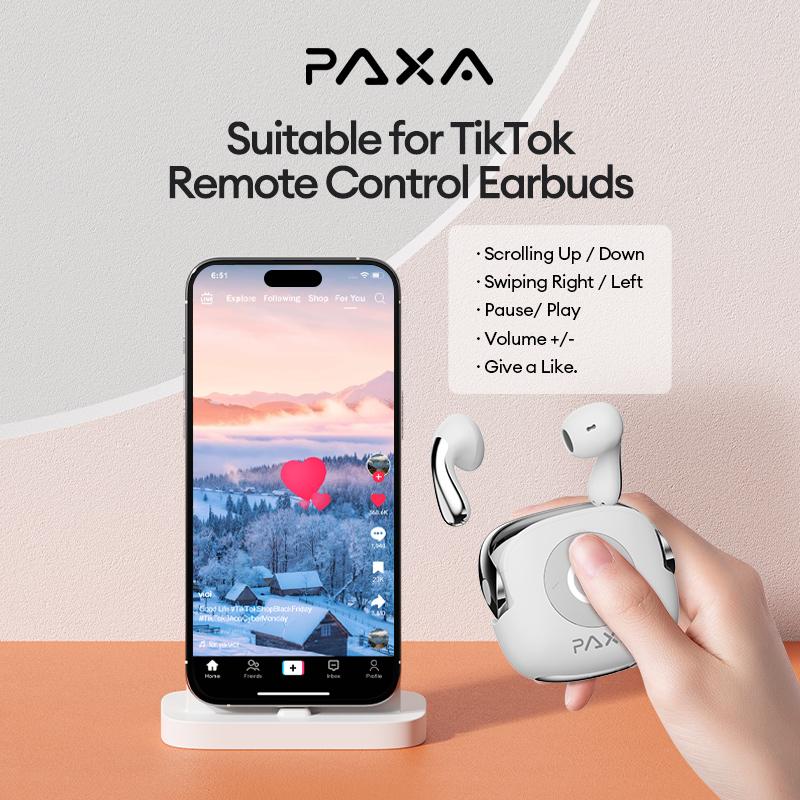 PAXA SU6 Bluetooth headset remote control take pictures like music voice assistant call power supply display ENC noise reduction compatible with various systems