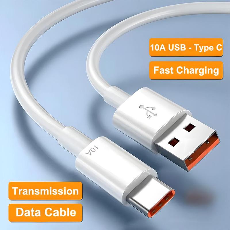 10A 120W USB to Type C Fast Charging Data Cable, USB C Super Quick Charging Data Cable, Phone Accessories for Xiaomi 14 Redmi 13 12 Samsung