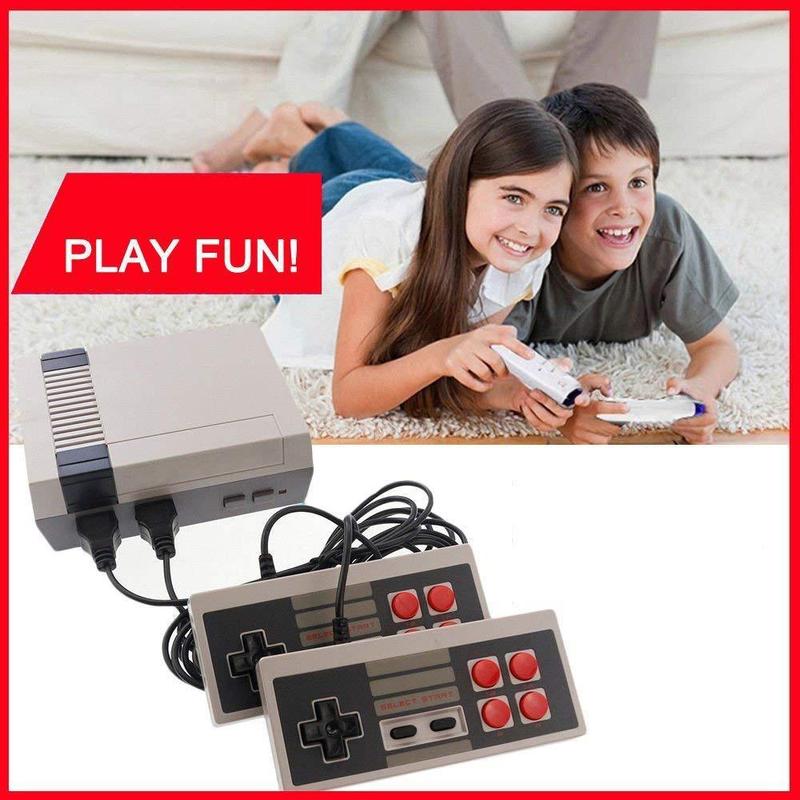 Classic Retro Video Game Console, AV Output Built-in with 620 Mini Retro Game Console Dual Players Mode for Dual Players Kids, Adult, Children Gift, Valentine Birthday Gift