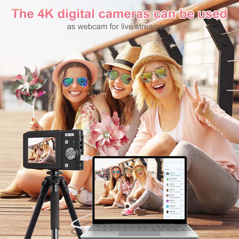 Digital Camera, 1 Count 50MP Portable Compact Camera with 16X Zoom & Flash, Auto Focus Vlogging Camera with Anti Shake, Compact Camera for Teens, Adults, Beginner