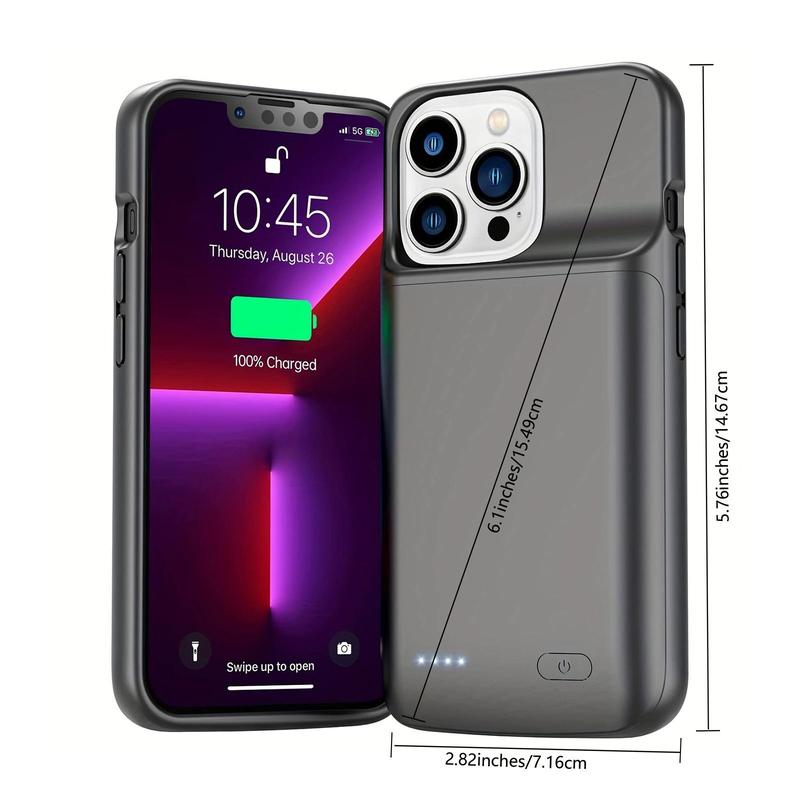 Portable Power Bank with LED Power Indicator, 6800mAh Slim Portable Protective Charging Case, Rechargeable Battery Charger Case Compatible with iPhone 14 Pro