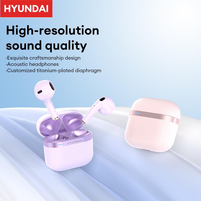 HYUNDAI T02 Pro Wireless Bluetooth Earbuds HIFI Sound Quality Easy To Carry IPX5 Dustproof And Waterproof Earphones