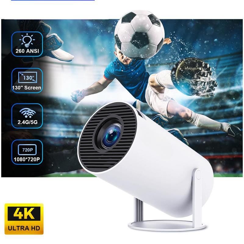 Projector  4K 1280*720P HY300 Dual Wifi 260ANSI 180°flexible BT5.0 Cinema Outdoor Portable Projetor HY300 Pro