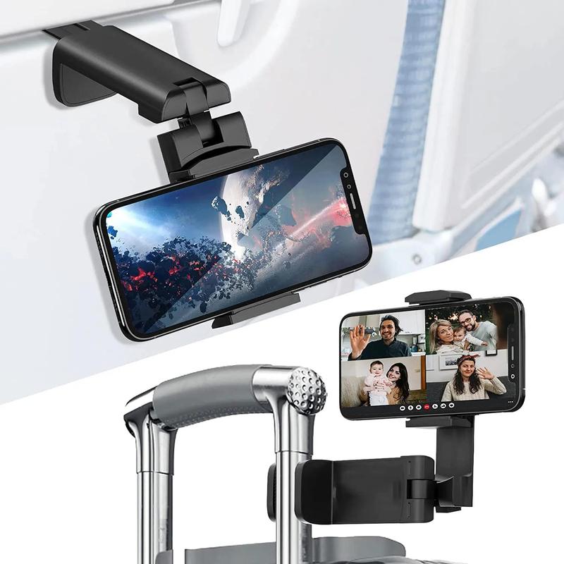 Aircraft Mobile Phone Holder, Portable Travel Holder, Desktop Flight Folding & Rotatable Selfie Holder for Watching Dramas and Learning Dishes