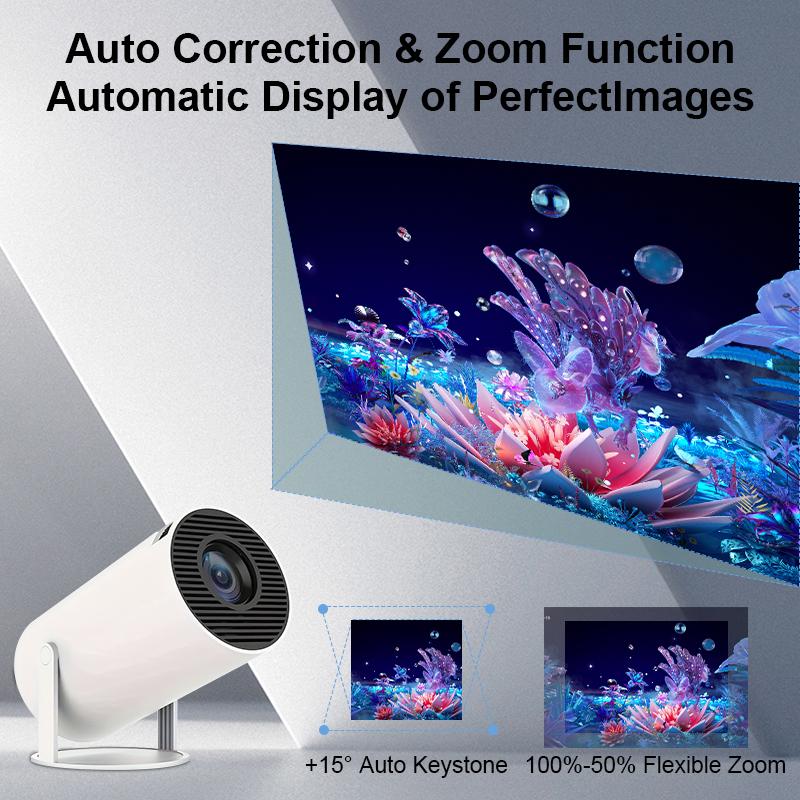 The new favorite of projectors: 180 - degree flexible stand, combined with 4K decoding, providing boundless visual enjoyment. Christmas gift. Audio