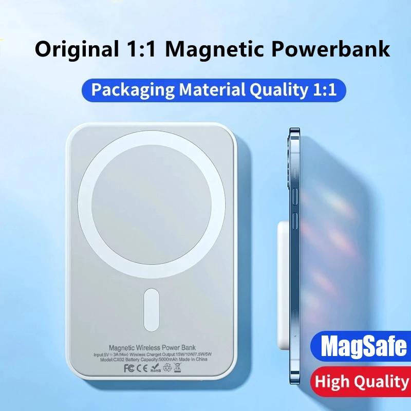 Magnetic Wireless Portable Charger, 5000mAh 10000mAh for Magsafe Compatible for iPhone 16-11Pro Mini Pro Max Silicone Protection Cellphone Charging