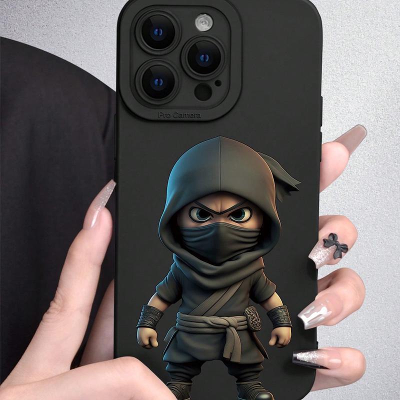 Cartoon Ninja Pattern Phone Case, Full Body Shockproof Phone Protective Cover, Fashion Phone Accessories Compatible with iPhone 15 14 13 12 11 Plus Pro Pro Max