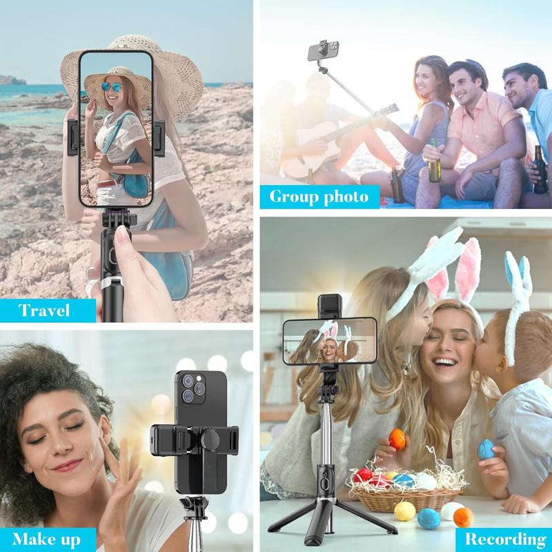 [Fast Delivery] Portable 41 Inch Selfie Stick Phone Tripod with Wireless Remote Extendable Tripod Stand 360 Rotation Compatible with iPhone 14 13 12 11 pro Xs Max Xr X 8 7 6 Plus, Android Samsung Smartphone