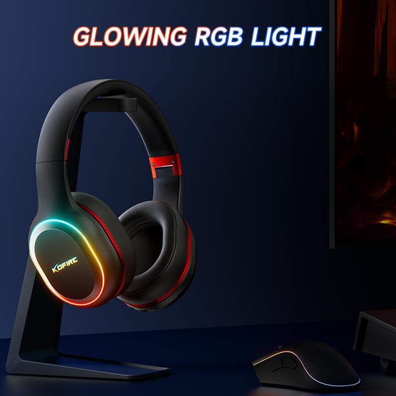 [Holiday Audio Extravaganza]Kofire UG-05 Wireless Gaming Headset, 2.4G Bluetooth, Tri-Mode, ENC Mic, RGB Lights, 3D Vibration, Electronic Audio Earbud, For PC PS4 PS5 Switch Audio Earbud Headphone