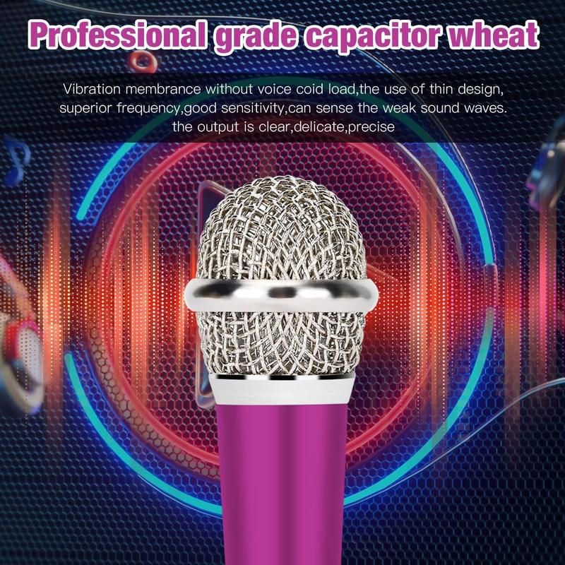 Mini Microphone,Portable Vocal Tiny Microphone, Asmr Microphone ,Phone Microphone, Mini Karaoke Microphone for Voice Recording Chatting And Singing On Iphone,Android,Laptop Notebook