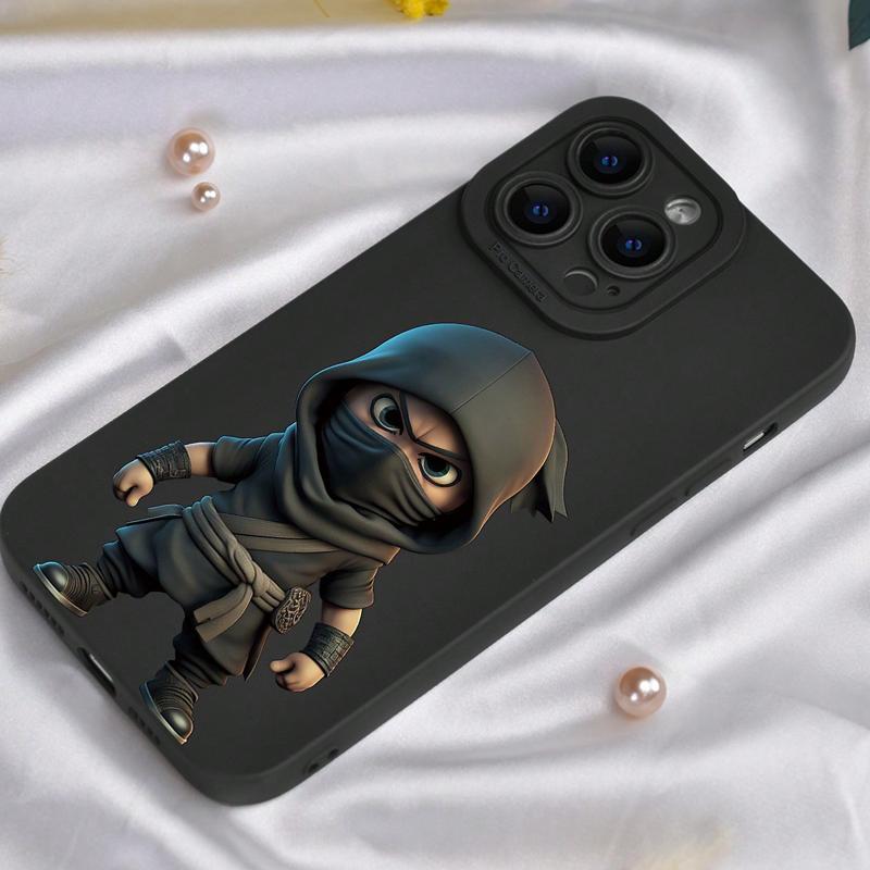 Cartoon Ninja Pattern Phone Case, Full Body Shockproof Phone Protective Cover, Fashion Phone Accessories Compatible with iPhone 15 14 13 12 11 Plus Pro Pro Max