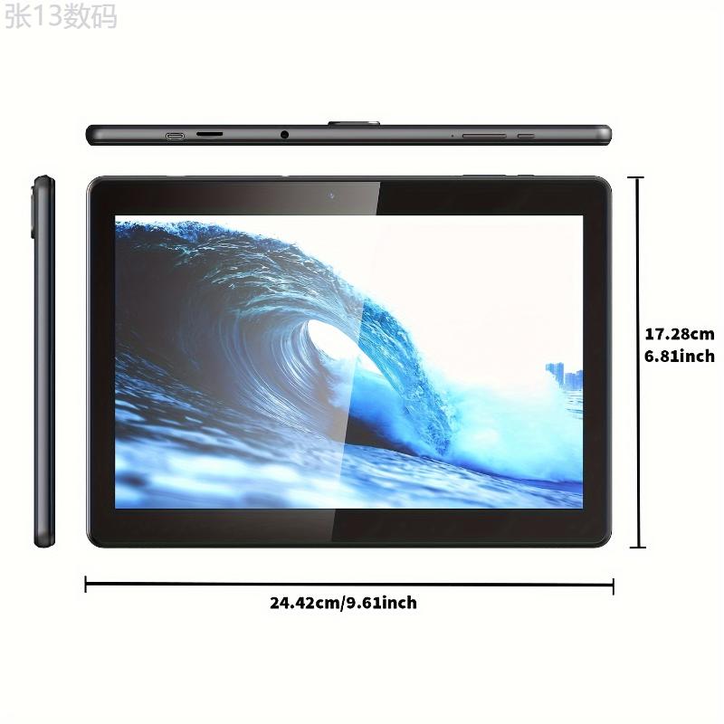 Tablet With Keyboard, 2 In 1 Tablet, 6GB+128GB, 1TB Expand, Android 13 Tablet, 10 Inch Tablet With Case, Mouse, Stylus, 2.4G 5G WiFi, GPS, Tablet PC Charging Communication Electronic Plastic Radio Rechargeable