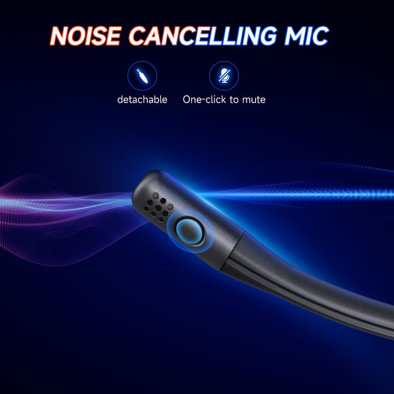 [Holiday Audio Extravaganza]Kofire UG-05 Wireless Gaming Headset, 2.4G Bluetooth, Tri-Mode, ENC Mic, RGB Lights, 3D Vibration, Electronic Audio Earbud, For PC PS4 PS5 Switch Audio Earbud Headphone