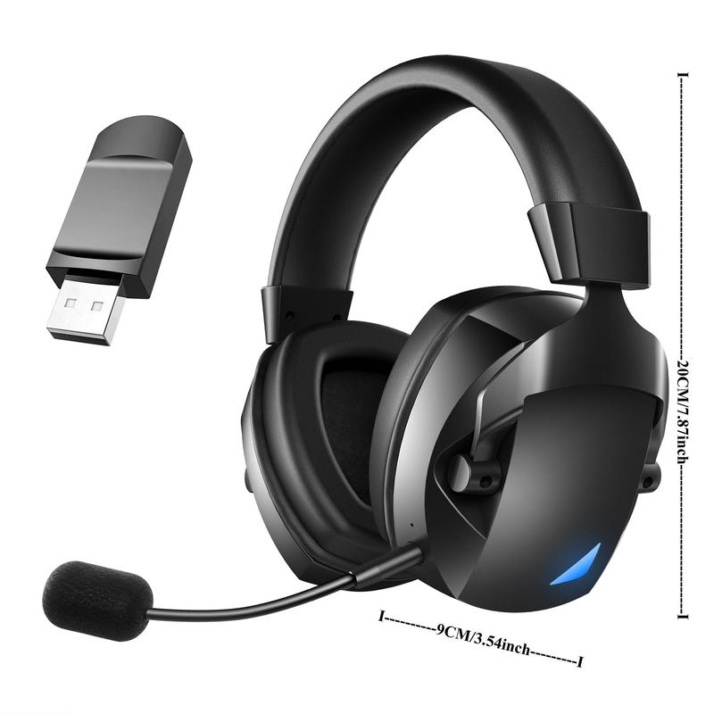 BL100 Pro Wireless Gaming Audio Headset, 3 Modes Professional Gaming Headphone with Microphone & Adaptor, Stereo Sound Wireless Headset for Gaming, Sports