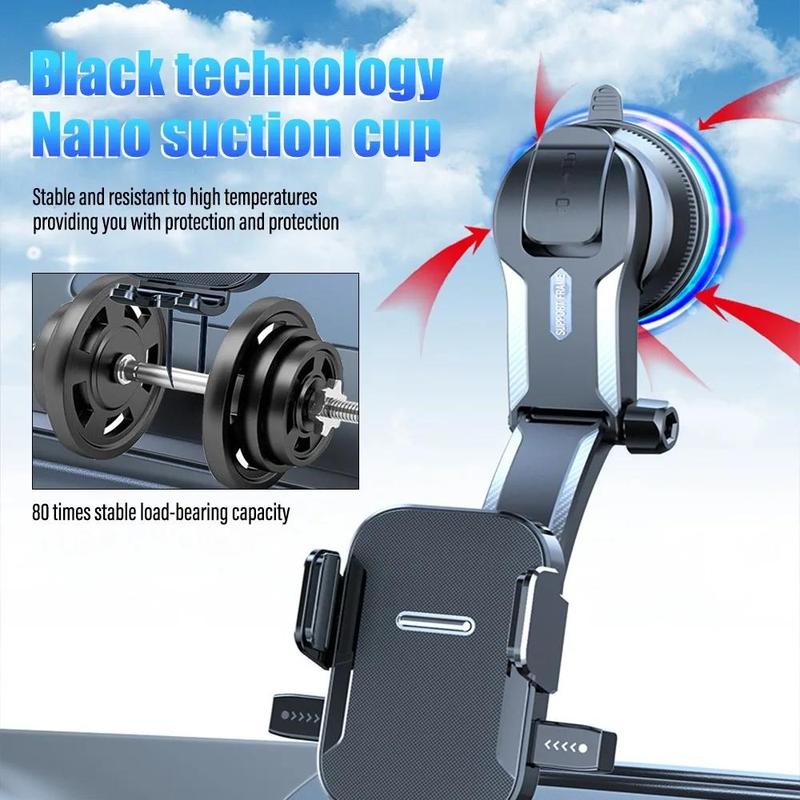 Car Phone Holder Mount, Adjustable Rotating Cell Phone Holder For Car Dashboard, Car Interior Accessories Compatible With Most Phones