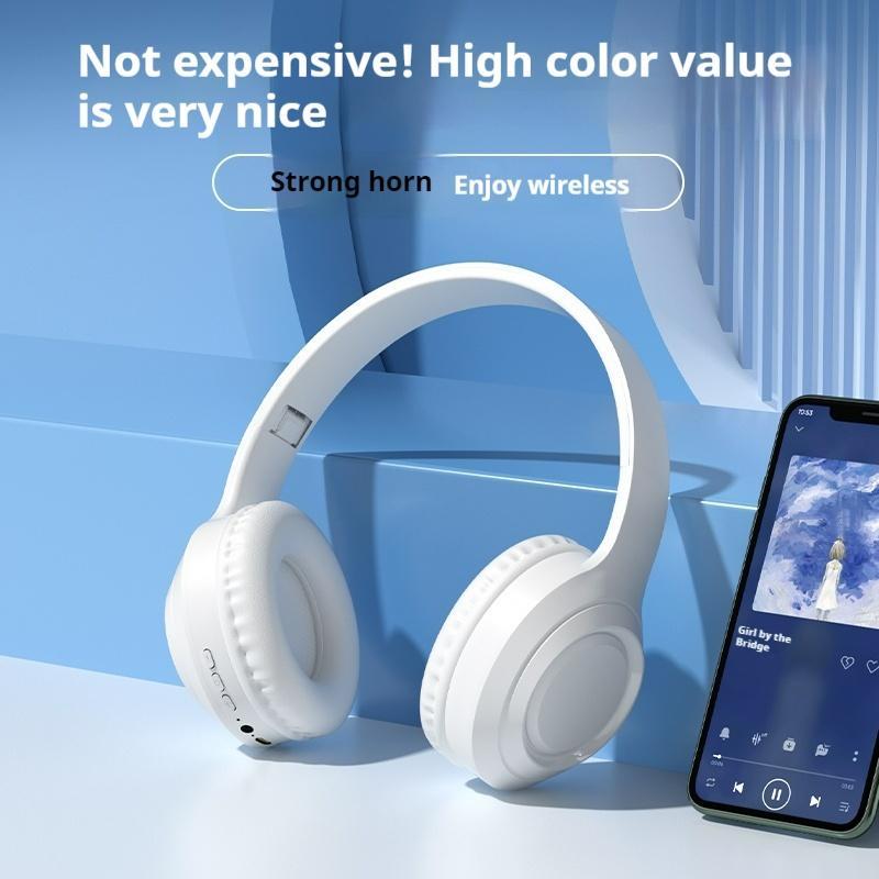 Wireless Headphones, Noise Cancelling Headphones with Built-in Microphone, Foldable Gaming Headset for Phones, Computers, MP3