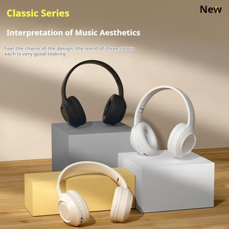 Wireless Headphones, Noise Cancelling Headphones with Built-in Microphone, Foldable Gaming Headset for Phones, Computers, MP3