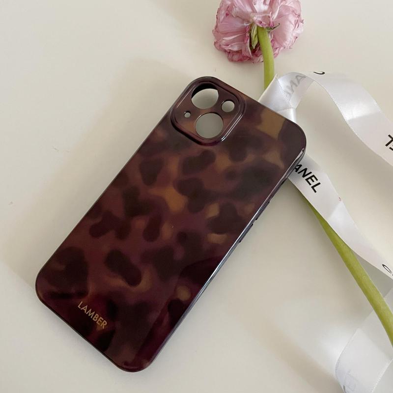 Vintage Amber Pattern Phone Case, Decorative Phone Protector Cover, Phone Accessories Compatible With iPhone 11 12 13 14 15 iPhone 15 Pro Max Case iPhone 16 Pro Max Case