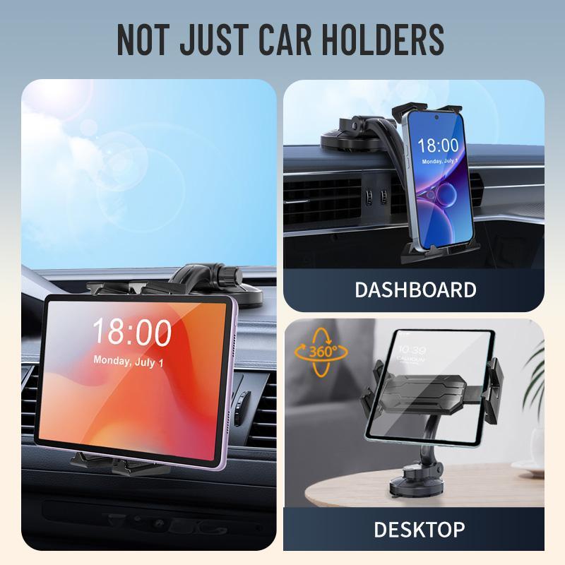 Car Dashboard Phone Holder, Adjustable Rotatable Car Phone Holder, Universal Car Navigation Holder for 4-14 Inch Cell Phone & Tablet, Car Interior Accessories