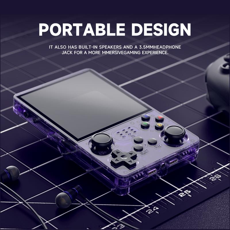 R36S Retro Handheld Game Console with 128G Built-in 20000+ Classic Games Open Source Linux System 3.5Inch lPS Screen Portable Pocket VideoPlayer Christmas Gifts for kids