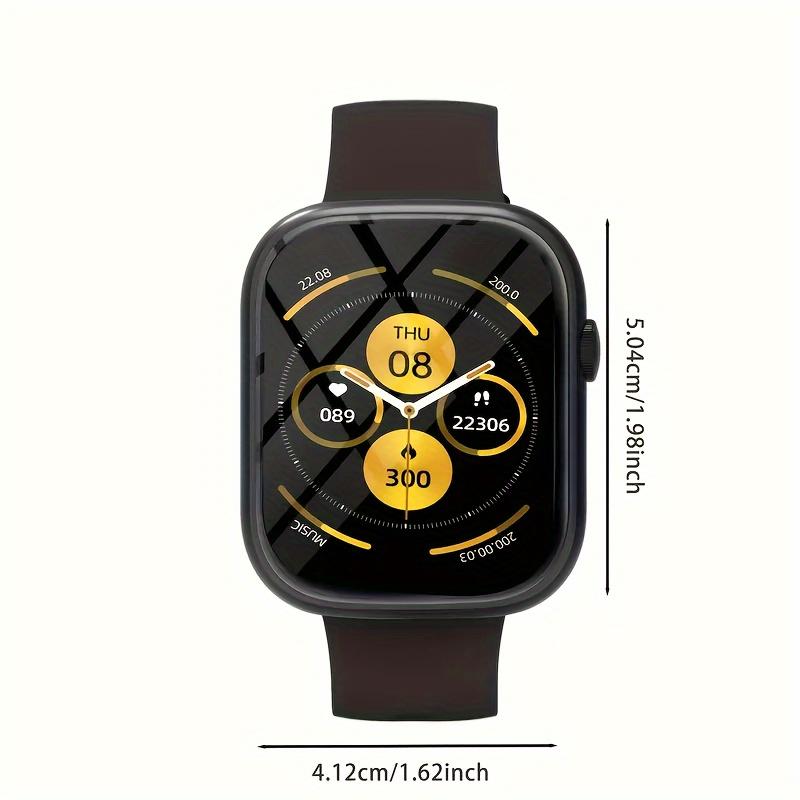 2024 New 2-Inch Touch Screen Dual-Band Smart Watch, Unisex, Support Call Function, Step Counting and Calorie Tracking, Call SMS Reminder, Multi-Function Fitness Smart Sport Bracelet, Wireless Connection Suitable for Android Phones and iPhone