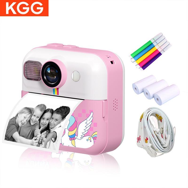 KGG Instant Print Photo Camera, USB Rechargeable Digital Camera with 3 Rolls Photo Paper, Mini Thermal Printer Video Educational Student Camera