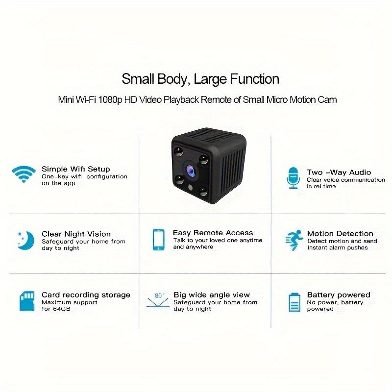 Tuya Mini Camera High-definition Wireless Camera, Intelligent High-definition Wireless Camera, Mobile Remote Application, Anytime, Anywhere Viewing, Remote Monitoring, Home High-definition Security Camera, Suitable For Home Stores, Warehous