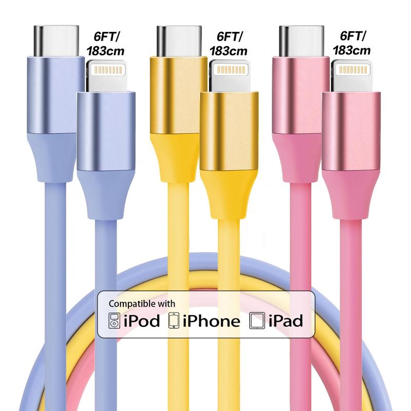 6FT [Apple MFi Certified] Fast Charging Cable Compatible with Apple iPhone 14 13 12 11 Pro Max XR XS X 8 7 6 Plus SE iPad Mini