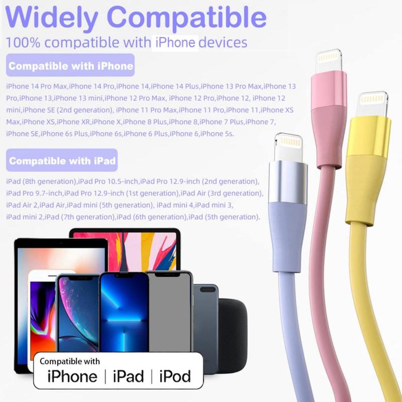 6FT [Apple MFi Certified] Fast Charging Cable Compatible with Apple iPhone 14 13 12 11 Pro Max XR XS X 8 7 6 Plus SE iPad Mini