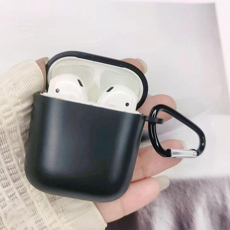 Solid Color Matte Earphone Case With Keychain, 1 Count Dustproof Fashion Earphone Cover, Portable TPU Earbuds Case for AirPods 1 2 3 Pro Pro 2