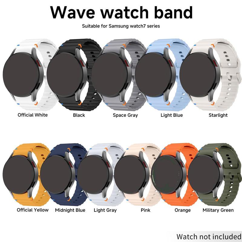 Silicone Watch Band (Band Only), 1 Count Replacement Watch Band for Samsung Galaxy Watch 7 FE 6 5 4, Smart Watch Accessories