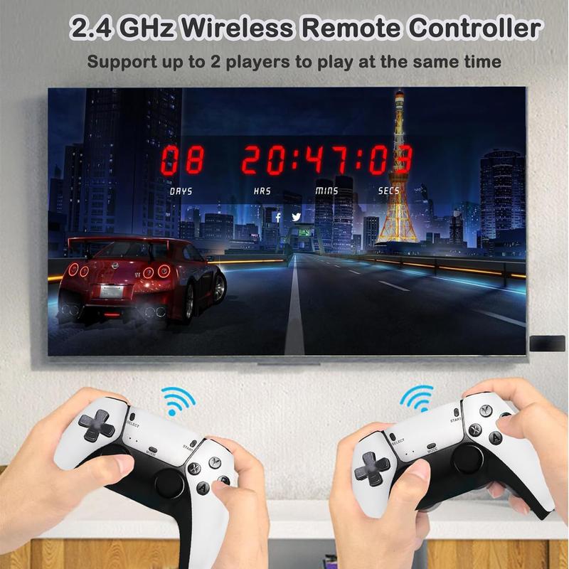 20000+ Games Wireless Retro Game4K HDMl Output Retro Video GameConsole - Plug and Play Video Games,Retro Game Stick 4K Game Stick,Built in 64G Cards