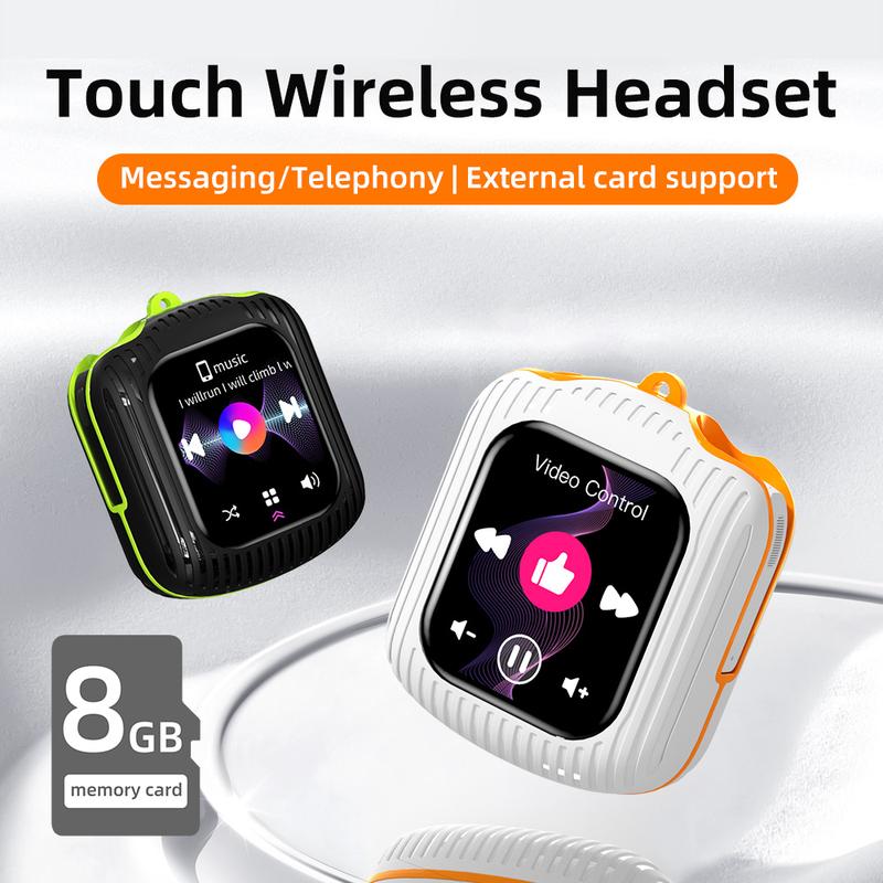 Smart Wireless Touch Screen Multifunctional  With Compact Lanyard ENC Noise Cancelling Bluetooth  And 8GTF Card For Smart Phones For Apple IPhone, IPad, Laptops, Gifts For Family, Friends, Kids, Hallowoon, Fall Earbud Electronic Headset Watches Wearable