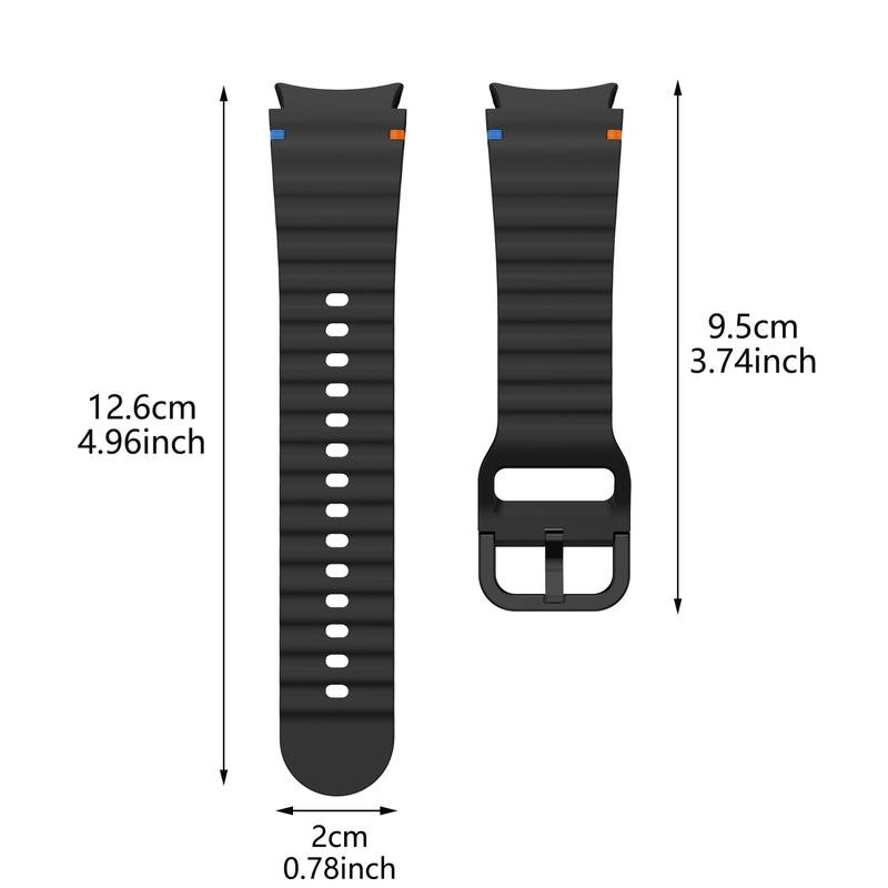 Silicone Watch Band (Band Only), 1 Count Replacement Watch Band for Samsung Galaxy Watch 7 FE 6 5 4, Smart Watch Accessories