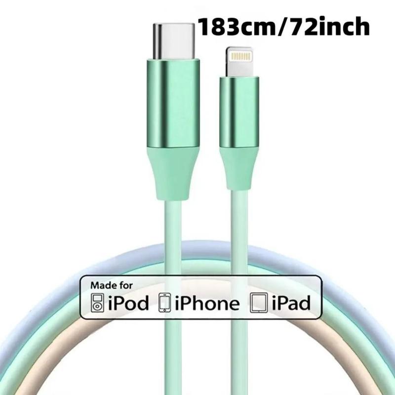 20W 6FT Fast Charging Cable for iPhone, [Apple MFi Certified] USB-C to Lightning Fast Charging Data Cable Compatible with iPhone Apple 14 13 12 Pro Max 12Mini 11 Pro XS Max XR X 8 7 6Plus iPad & More, Car Charger, Phone Accessories