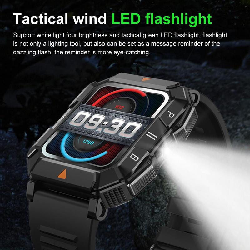 Multifunctional Smart Watch, Fashion Digital Watch with LED Flashlight, Sports Fitness Tracker Watch for iPhone Android Phones, Android Watch