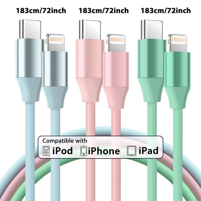 20W 6FT Fast Charging Cable for iPhone, [Apple MFi Certified] USB-C to Lightning Fast Charging Data Cable Compatible with iPhone Apple 14 13 12 Pro Max 12Mini 11 Pro XS Max XR X 8 7 6Plus iPad & More, Car Charger, Phone Accessories