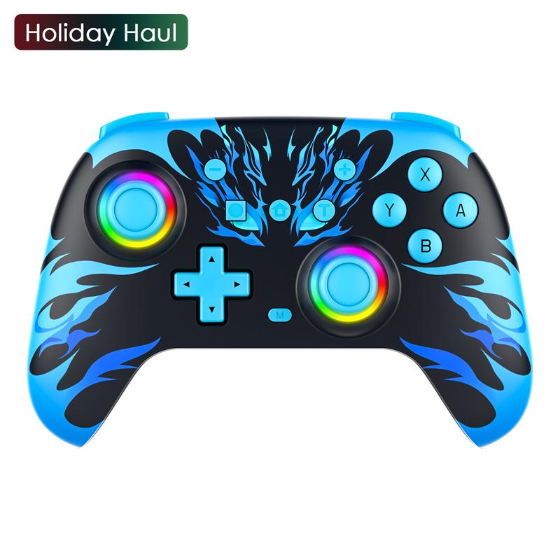 Wireless Controller for SWITCH Console,Gengar ,Royal, Lighting, Fire design with Dual Vibration Game Joystick Remote,Smartphone