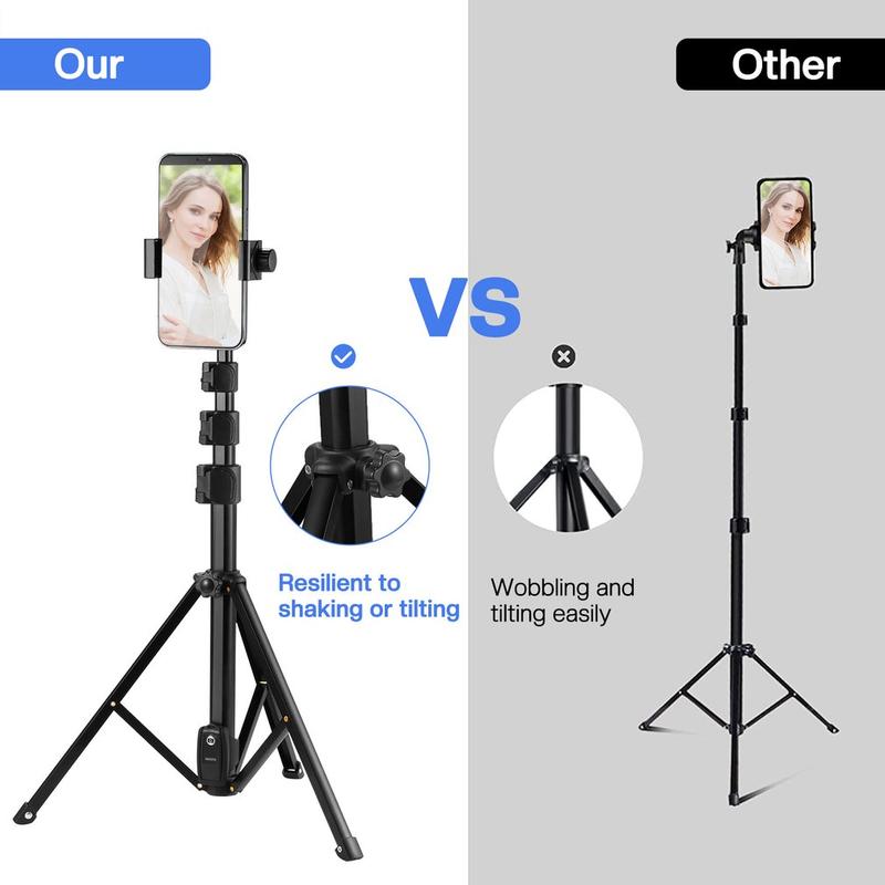 136CM Bracket Photography Adjustable Photo Studio Stand Portable Mount Aluminum Tripod Brackets Cellphone Holder Selfie Smartphone