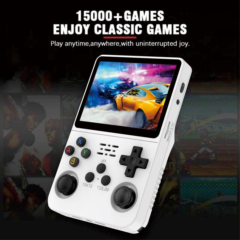 Retro Mini R36S Portable Handheld GameConsole,15000+Games,Newest Updated OS OpenSource R36S with 3.5-Inch IPS Screen LinuxSystem, Portable Gaming and Entertainment Device,64GB TFCard (64GB)