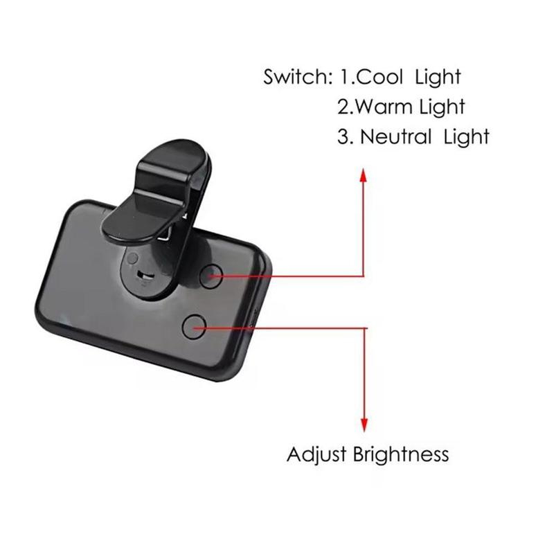 Portable Mini LED Selfie Light, Rechargeable LED Fill Light, Clip-on Design Selfie Light for Phone, Camera, Laptop, Video Conference