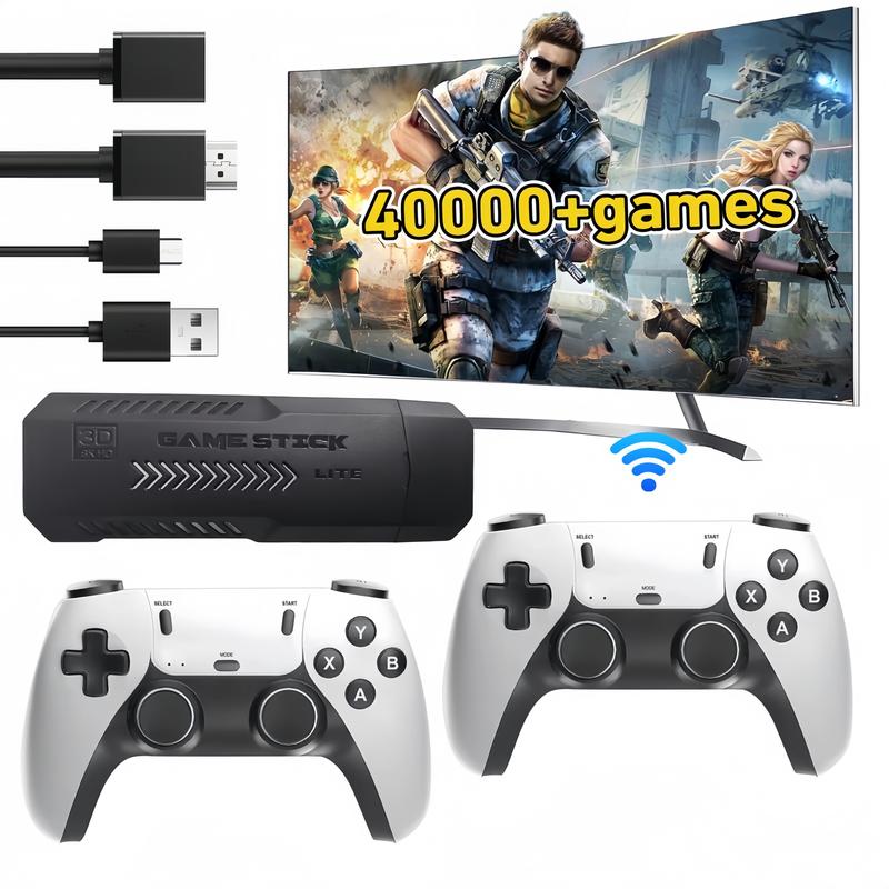 20,000+ Retro Game Stick , Retro Game Console, Revisit Classic Games Stick , Retro Play Plug and Play Video Games Stick 26 Emulators, 4K HDMI Output, Premium Competitive Dual Controllers