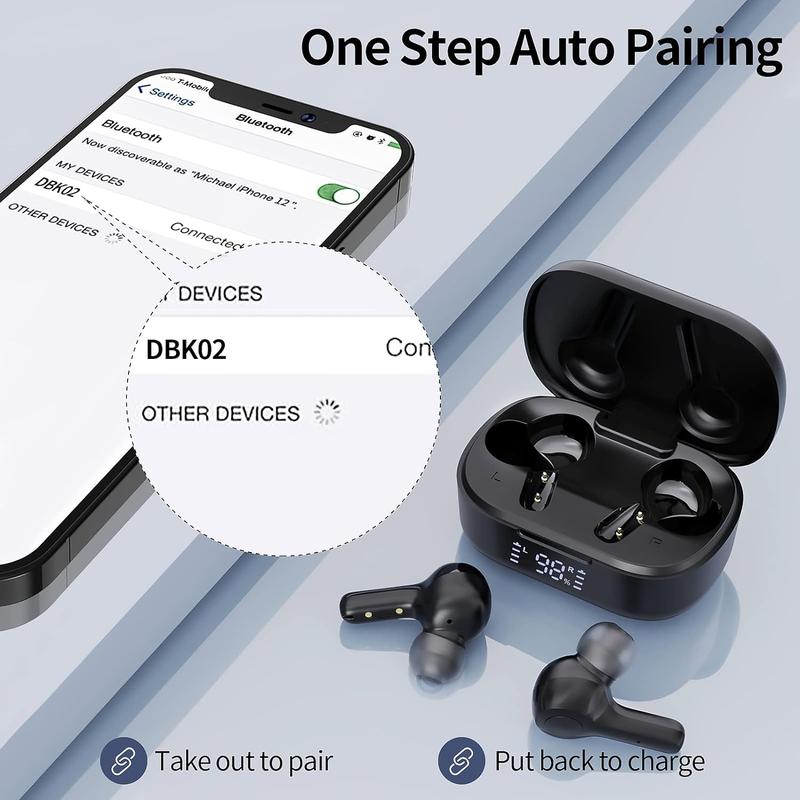 Digital display wireless earbuds Bluetooth 5.3 headset music earbuds phone voice earbuds daily waterproof sweat compatible with Android or ios