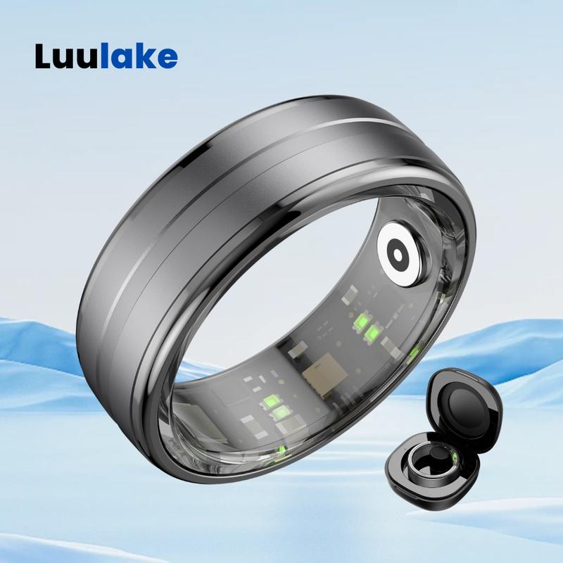 LuuLake Smart Ring RL: Fitness Data Tracking, Sleep Monitoring, Heart Rate, Blood Oxygen, Selfies & Waterproof Android ios Workout