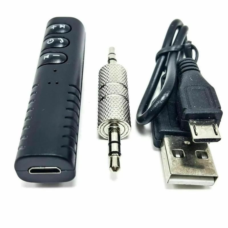 Wireless Bluetooth Receiver 3.5mm AUX Audio Stereo Music Hands Free Car Adapter