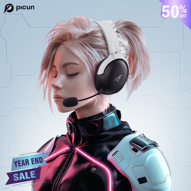 [Jingle Deals, Joyful Sounds]Picun G3 Wireless Gaming Headset 2.4GHz Version, Low Latency 53mm 3D Spatial Audio ENC Microphone, HD Talking Bluetooth Headset for Gamers PC PS5 game headphone ,Earbud Electronic