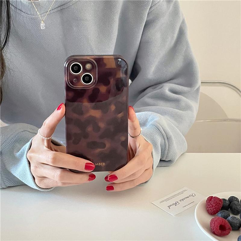 Vintage Leopard-Print Pattern Phone Case, Creative Anti-drop Protective Cover, Phone Accessories Compatible with iPhone 12 13 14 15 Pro Max